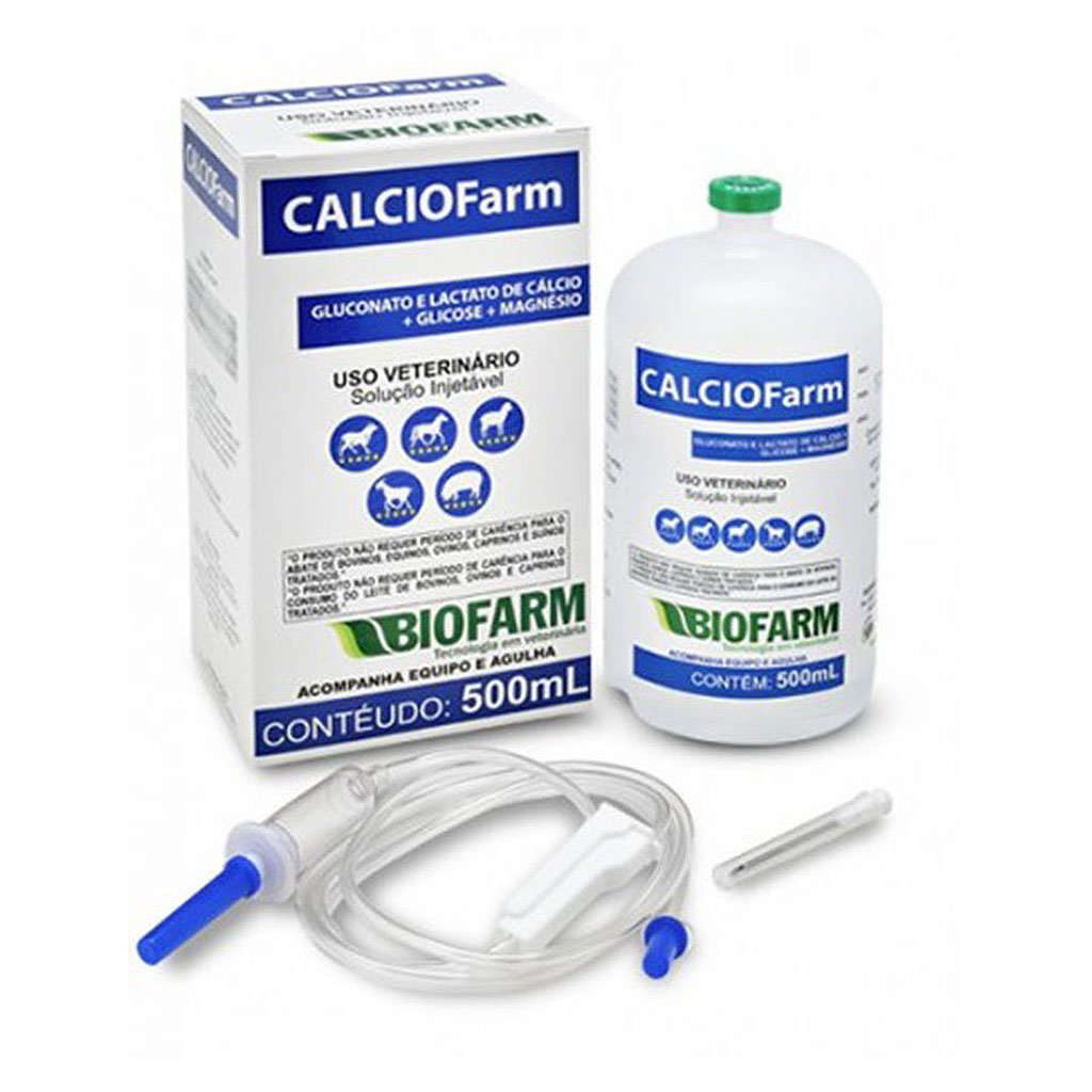 biofvt010 calciofarm soluc a o para equinos e bovinos 500 ml biofarm arkuero 1