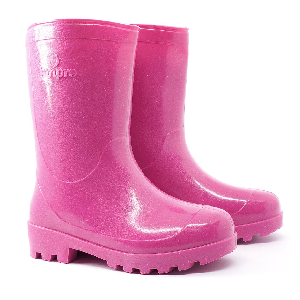 galocha innpro bota botinha infantil pink rosa azul chuva arkuero 1